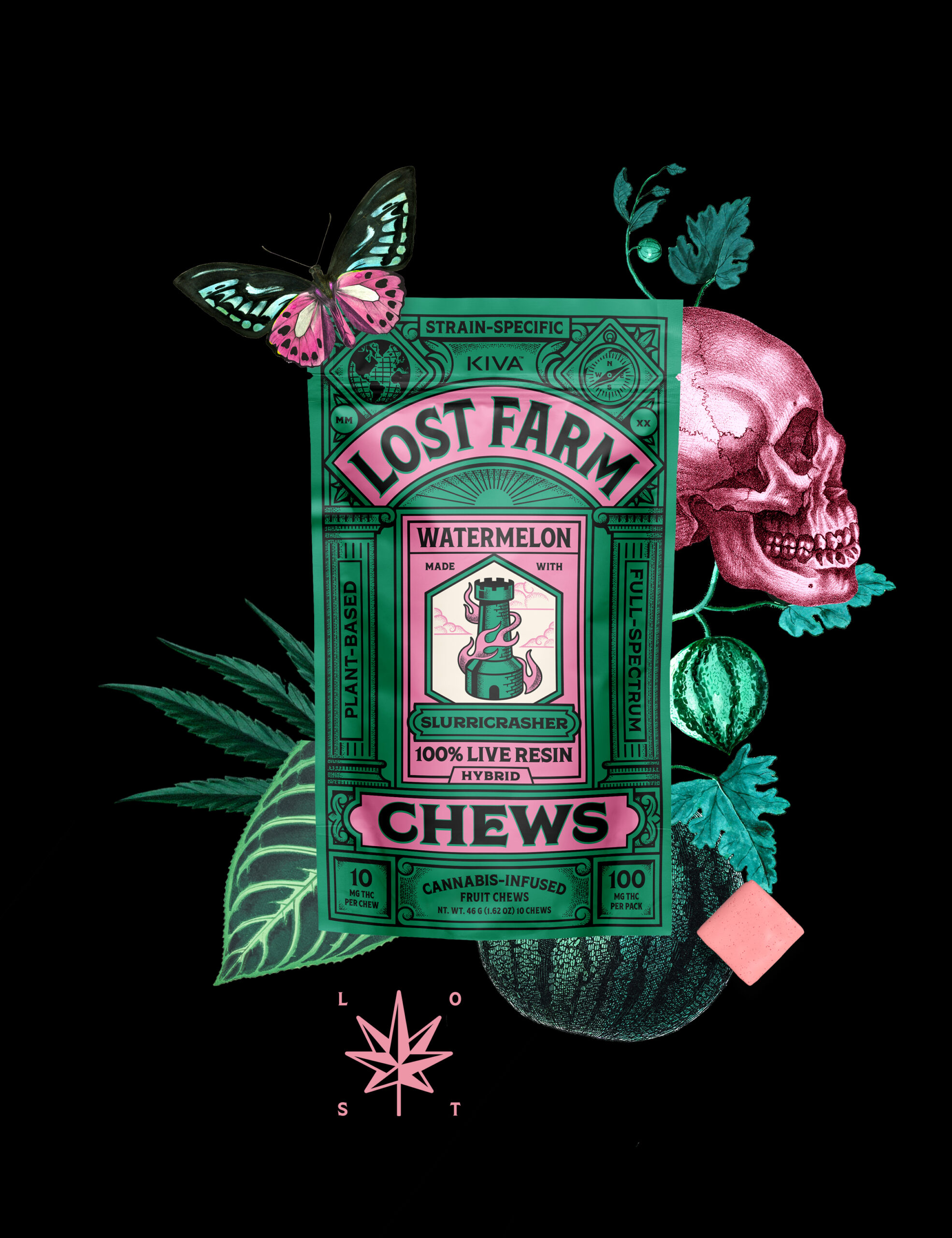 Buy Watermelon Fruit Chew Infused with Slurricrasher Live Resin
